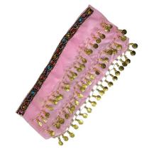 Lenço Dança Do Ventre Quadril Com Moedas e Pedras Premium