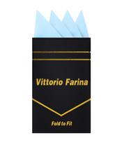Lenço de Bolso Vittorio Farina 8 cm Azul Céu Pré-dobrado Lenço de Bolso Vittorio Farina 8 cm Azul Céu Pré-dobrado