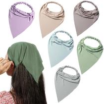 Lenço de cabeça, bandana, pacote com 6 unidades, Vercret Boho Triangle para meninas
