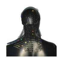 Lenço De Cabeça Feminino Com Glitter E Strass, Estampa Xadrez, Faixa De Cabelo Turbante Com Cristais