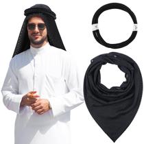 Lenço de cabeça Holberry Arab Shemagh Muslim Keffiyeh Black