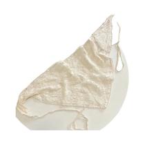 Lenço De Cabeça Triangular De Renda Bege Estilo Coreano Faixa De Cabelo De Seda Novo Estilo 2025 Lenço De Cabeça Triangular De Renda Bege Estilo Coreano Faixa De Cabelo De Seda Novo Estilo 2025