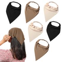 Lenço de cabelo, faixa de cabelo Vercret Classic Floral, pacote com 6 para mulheres Lenço de cabelo, faixa de cabelo Vercret Classic Floral, pacote com 6 para mulheres