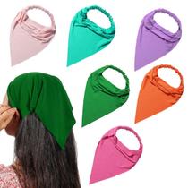 Lenço de cabelo, faixa de cabelo Vercret Classic Floral, pacote com 6 para mulheres