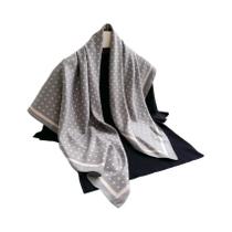 Lenço De Cabelo Quadrado De Cetim Sarjado Feminino 90cm Com Estampa De Bolinhas, Proteção Solar,