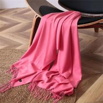 Lenço De Caxemira Macia Feminino 180x70cm Xale De Cor Sólida Envoltório Pashmina Unissex Outono
