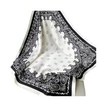 Lenço de Cetim para Cabelo 70cm - Impressão Moderna - Bandana Quadrada