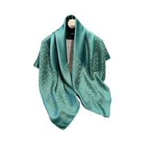 Lenço De Chiffon Com Estampa Geométrica Para Mulheres, Faixa De Cabeça, Xale, Protetor Solar Para