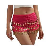 Lenço De Chiffon Para Dança Do Ventre Com Moedas, Saia Profissional Para Yoga E Halloween