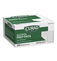 Lenço de Limpeza de Pele Curad Almofadas de Preparação com Álcool 70% 200 unidades Lenço de Limpeza de Pele Curad Almofadas de Preparação com Álcool 70% 200 unidades