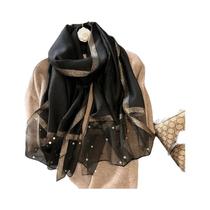 Lenço de Linho e Seda Luxo Feminino - Xale, Bandana e Hijab para Verão 2024