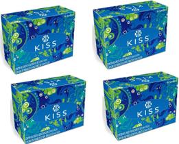 Lenço De Papel Kiss Folha Dupla 4 Caixas 100 Em Cada - Kimberly