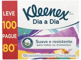 Lenço de Papel Kleenex Dia a Dia 100 Unidades - Folha Dupla
