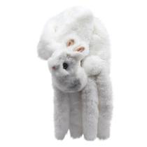 Lenço de pelúcia feminino moda cartoon animal babador outono e inverno mais veludo espessamento coelho cachecol