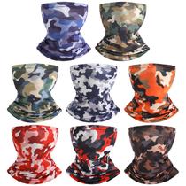 Lenço de polaina de pescoço, bandanas para homens, Summer Camo SATINIOR, 8 unidades