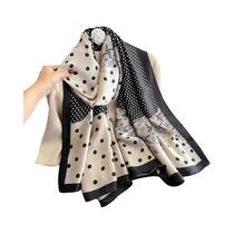 Lenço de primavera feminino design de luxo material de poliéster lenço suave xale lenço de praia