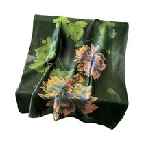 Lenço de primavera feminino design de luxo material de poliéster lenço suave xale lenço de praia