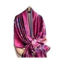 Lenço de primavera feminino design de luxo material de poliéster lenço suave xale macio praia Lenço de primavera feminino design de luxo material de poliéster lenço suave xale macio praia