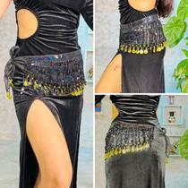 Lenço de Quadril Paetês Dança do Ventre/Cigana LQL114 Lenço de Quadril Paetês Dança do Ventre/Cigana LQL114