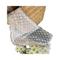 Lenço De Renda Branca Para Mulheres, Elegante E Respirável, Lenço Triangular De Seda Com Estilo