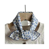 Lenço De Seda Boêmio Feminino Com Estampa Floral Para Primavera E Verão, Bandana Pequena Versátil