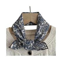 Lenço De Seda Boêmio Feminino Com Estampa Floral Para Primavera E Verão, Bandana Pequena Versátil