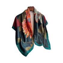 Lenço De Seda Feminino 90cm Para Proteção Solar, Foulard, Xale, Hijab, Envoltório De Cabelo, Lenço