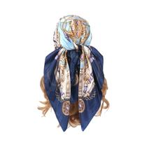 Lenço De Seda Feminino 90x90cm, Quatro Estações, Hijab, Bandana, Envoltório De Cabelo, Foulard