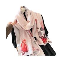 Lenço de Seda Feminino Luxo - Macio, Suave, 85x180cm - Ideal para Praia