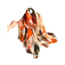 Lenço De Seda Feminino Para Hijab, Xale Macio Grande, Estola Protetora Solar Para Praia, Foulard Lenço De Seda Feminino Para Hijab, Xale Macio Grande, Estola Protetora Solar Para Praia, Foulard