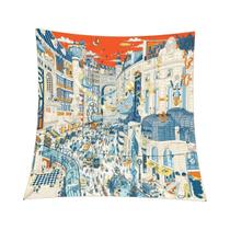 Lenço De Seda Feminino Para O Verão, Estilo Francês, Xale Quente Para Ambientes Climatizados, Lenço