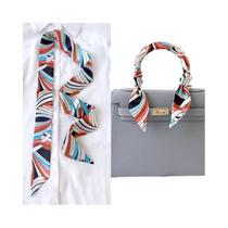 Lenço De Seda Fino Feminino 90cm X 4cm, Fita Para Cabelo Longa, Lenço De Pescoço, Laço Para Alça De