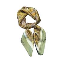 Lenço De Seda Floral Rosa De 70cm Para Mulheres, Elegante E Versátil, Lenço Quadrado De Seda