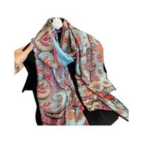 Lenço De Seda Grande Feminino De Luxo, Xale, Hijab, Com Design De Listras E Setas, Proteção Solar, Lenço De Seda Grande Feminino De Luxo, Xale, Hijab, Com Design De Listras E Setas, Proteção Solar,
