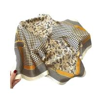 Lenço De Seda Imitada Em Cetim Para Mulheres, Lenço Quadrado Para Pescoço, Bandana De Praia Lenço De Seda Imitada Em Cetim Para Mulheres, Lenço Quadrado Para Pescoço, Bandana De Praia