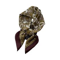 Lenço De Seda Imitada Luxuoso Para Mulheres, 70cm, Estampa De Cashew, Bandana Casual