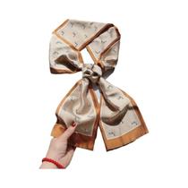 Lenço De Seda Longo Para Mulheres Com Estampa De Cavalo Luxuosa, Gravata Para Pescoço, Envolvimento