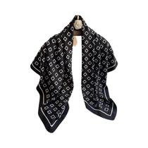 Lenço De Seda Luxuoso De 90cm Para Mulheres, Foulard Protetor Solar, Xale, Hijab, Envoltório Para