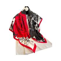 Lenço De Seda Luxuoso De 90cm Para Mulheres, Protetor Solar, Foulard, Xale, Hijab, Envoltório Para