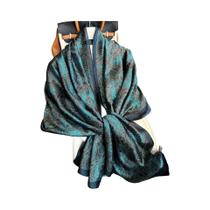 Lenço De Seda Luxuoso Feminino 180x90CM Estampa Fashion Xale Longo Protetor Solar Para Praia