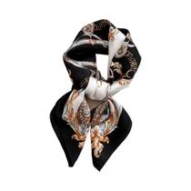 Lenço De Seda Luxuoso Feminino 70x70cm, Lenço Quadrado Para Praia, Bandana De Cabelo, Lenço De