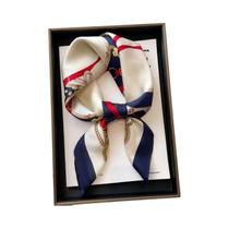 Lenço De Seda Luxuoso Feminino 70x70cm, Xale Quadrado Para Escritório, Cabelo, Pescoço, Hijab,