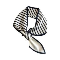 Lenço De Seda Luxuoso Feminino Fino De Cetim Para Pescoço, Bandana, Lenço De Pulso, Xale E Gravata