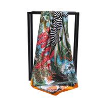 Lenço De Seda Luxuoso Feminino Quadrado Com Estampa De Cetim Hijab Xale 90x90cm Bandana Muçulmana Lenço De Seda Luxuoso Feminino Quadrado Com Estampa De Cetim Hijab Xale 90x90cm Bandana Muçulmana