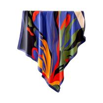 Lenço De Seda Para Mulheres De 90cm Com Estampa Em Twill, Bandana, Lenço De Cabeça, Hijab, Acessório