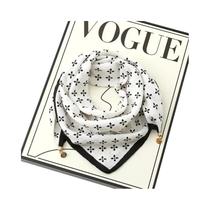 Lenço De Seda Satin Macio Para Mulheres Com Fecho Magnético Luxuoso, Lenço Quadrado Para Outono E