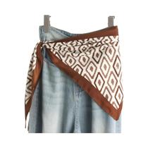 Lenço De Seda Triangular Retro Tie-Dye Para Mulheres, Moda Primavera Verão, Acessório Versátil Para