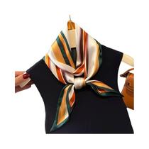 Lenço De Seda Xadrez Duplo Para Mulheres 14x147cm, Gravata De Pescoço, Faixa De Cabelo, Lenço De