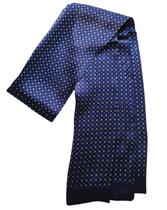 Lenço de seda XUYUZUAU 100% seda para homens de dupla camada azul flor Lenço de seda XUYUZUAU 100% seda para homens de dupla camada azul flor