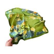 Lenço De Verão Feminino De 70cm Com Estampa De Cabelo Em Seda, Moda, Gravata De Pescoço, Bolsa De